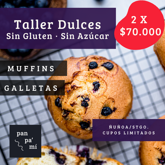 Taller Muffins y Galletas Sin Gluten y Sin Azúcar